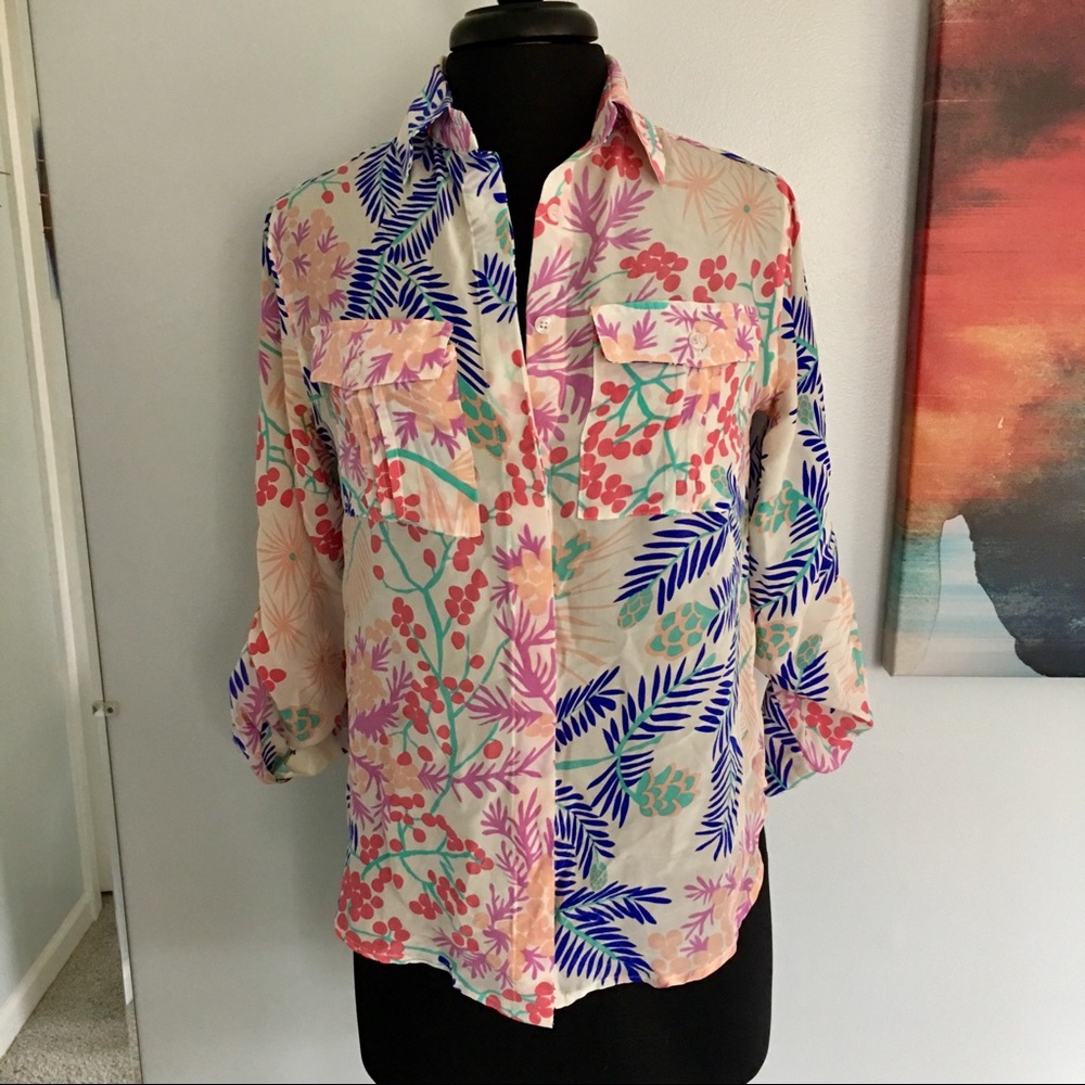 Yumi Kim floral button down blouse
